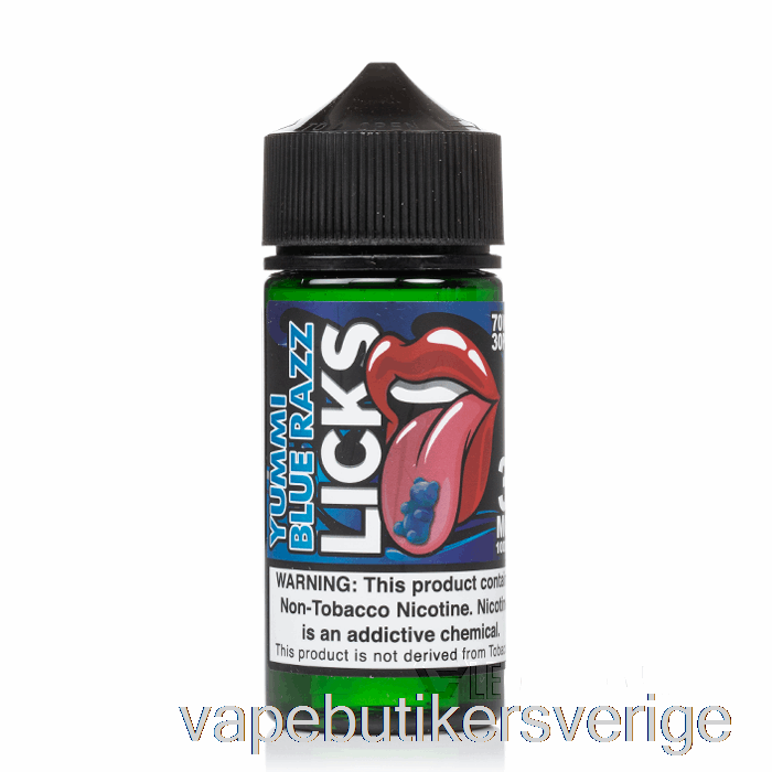 Vape Sverige Yummi Blå Hallon - Licks Roll Upz - 100ml 6mg